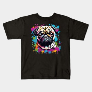 cute pug dog Kids T-Shirt